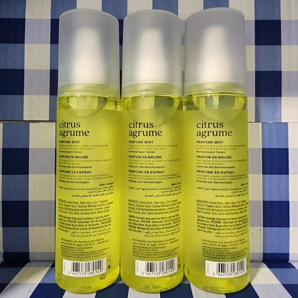 3 CITRUS Perfume Mist Spray bath body fine fragrance 6 fl.oz