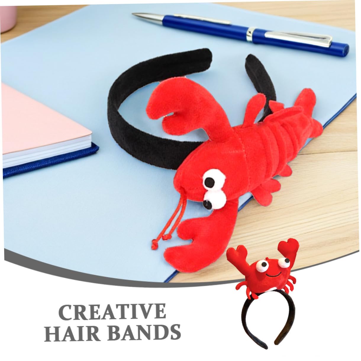 Healvian 2 pezzi Cerchietto per Capelli Granchio e Aragosta Leggeri e Creativi Accessori Acconciature Divertenti per Feste e Performance