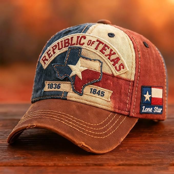 Lone Star Legacy Texas Republic Baseball Cap, Cotton Unisex Retro Style Hat, Adult Size, All Seasons - Image 3
