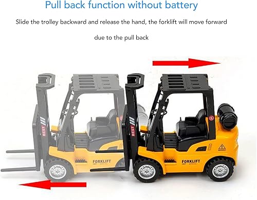 Miniatura 5 de Juguete elevador de horquilla, juguete de carretilla elevadora, 5.1 x 2.0 x 3.1 pulgadas, carretilla elevadora, juguete de construcción de