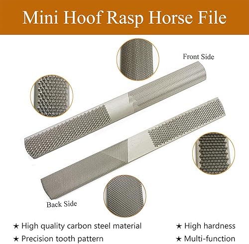 Miniatura 3 de Kit de herramientas de casco de herrador de caballo de 8 pulgadas, 5 herramientas profesionales de recorte, mini raspa de pezuña, cortador de
