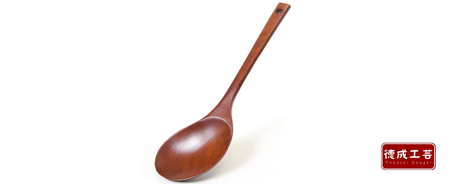 Amazon | [徳成] スプーンヘラ (木製漆塗り/28cm) 木べら｜炒めものや