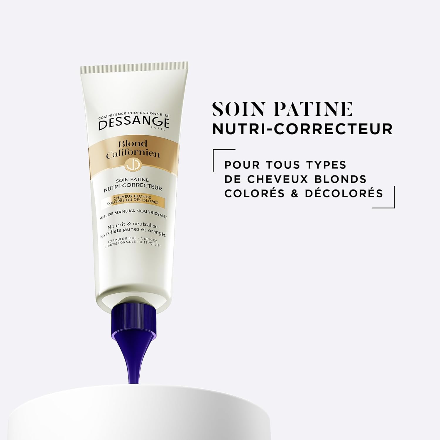 Dessange - Californian Blonde - Protective hair care - Blonde Corrector for Dyed or Heavily Lightened Blonde Hair, 125 ml (Pack of 1)