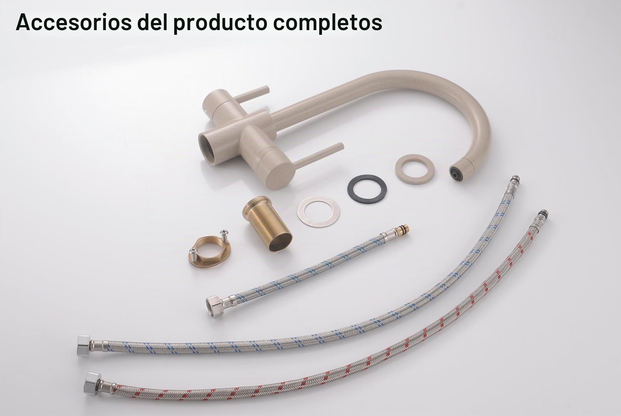 YRUIIA Grifo de cocina de 3 vías para sistemas ósmosis de Avena, doble salida de ósmosis, grifos para fregadero de cocina inversa rotación 360, mezclador fregadero para agua potable