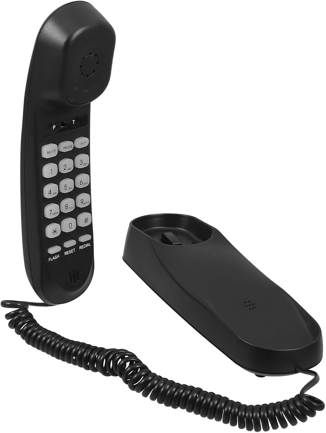 Black Vintage Wall Mount Telephone for Home and Hotel Use