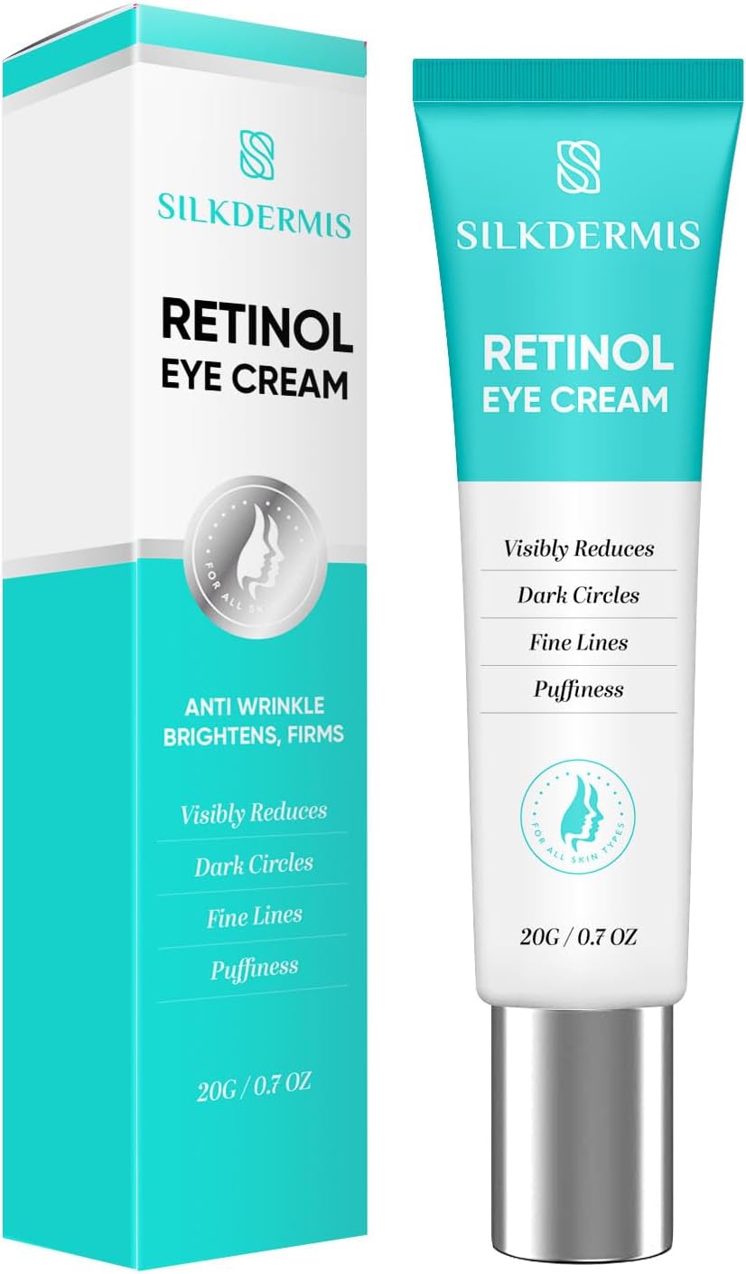 SILKDERMIS Retinol Eye Cream, Eye Cream for Dark Circles