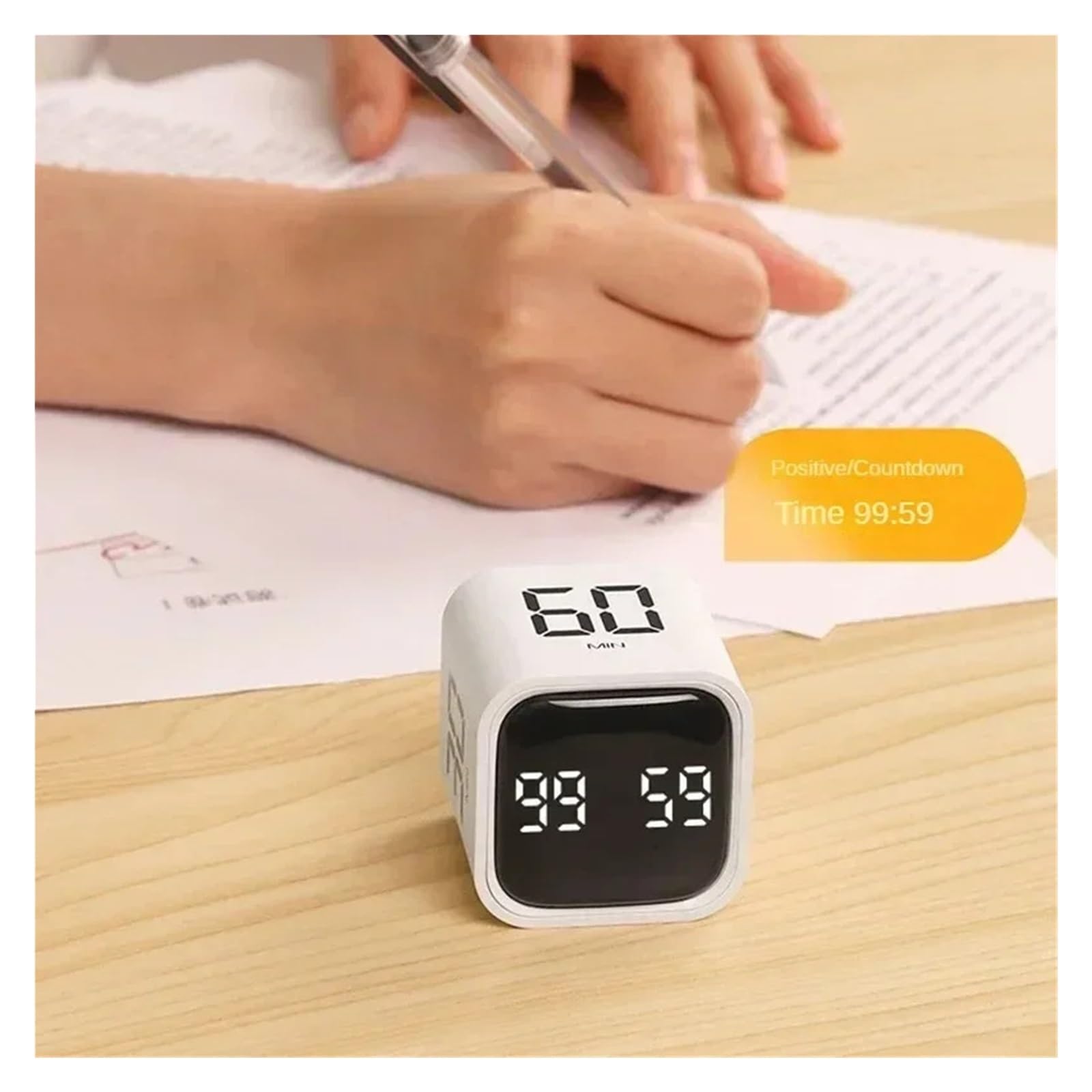 Timer odliczający, timer planujący, cyfrowy kuchenny, samowyzwalacz dla dzieci(A black)