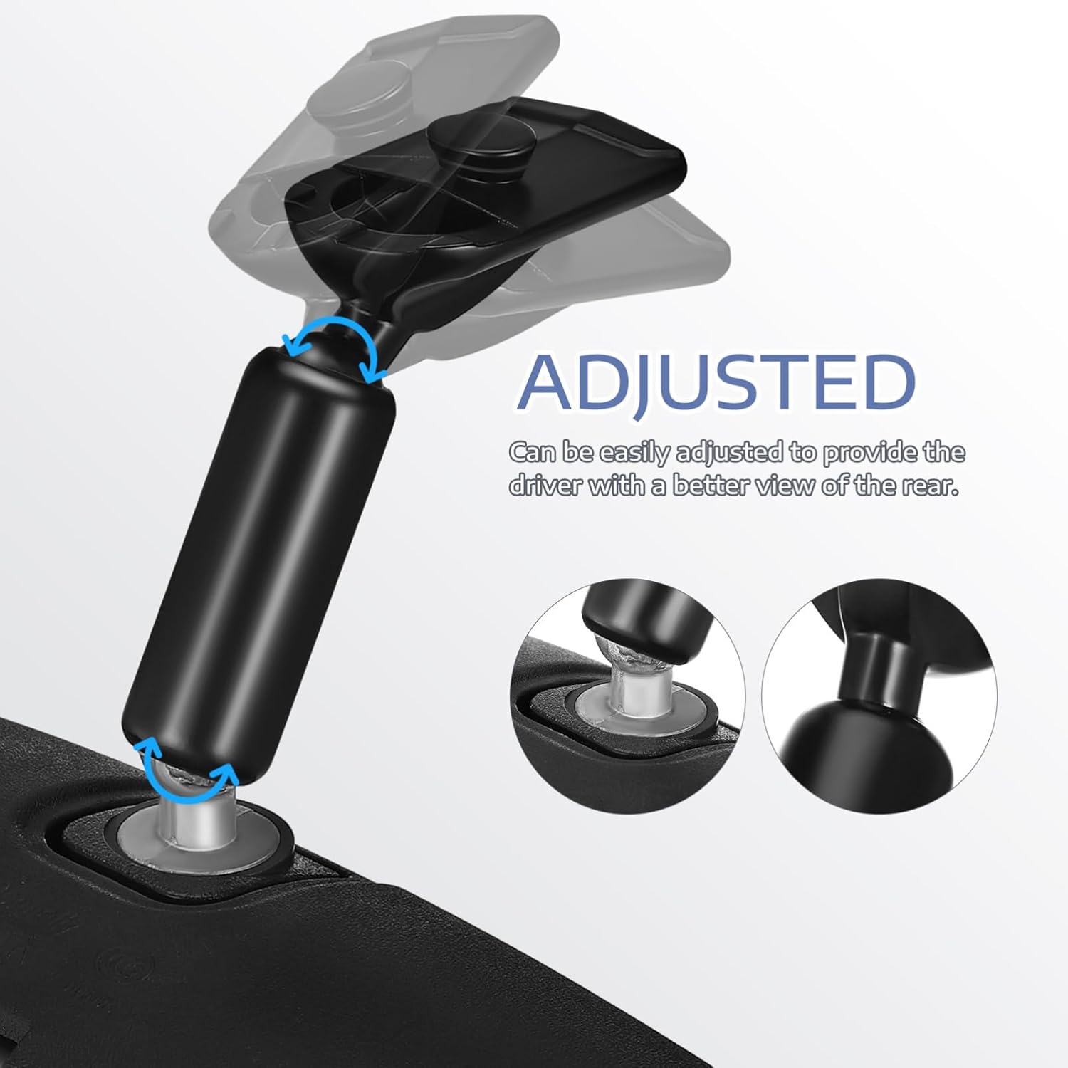 Gatuida 2pcs Vehicle Rearview Mirror High-definition Interior Accessory for Cars Suvs and Trucks Easy Installation Sturdy Frame Imaging and Minimalist Design