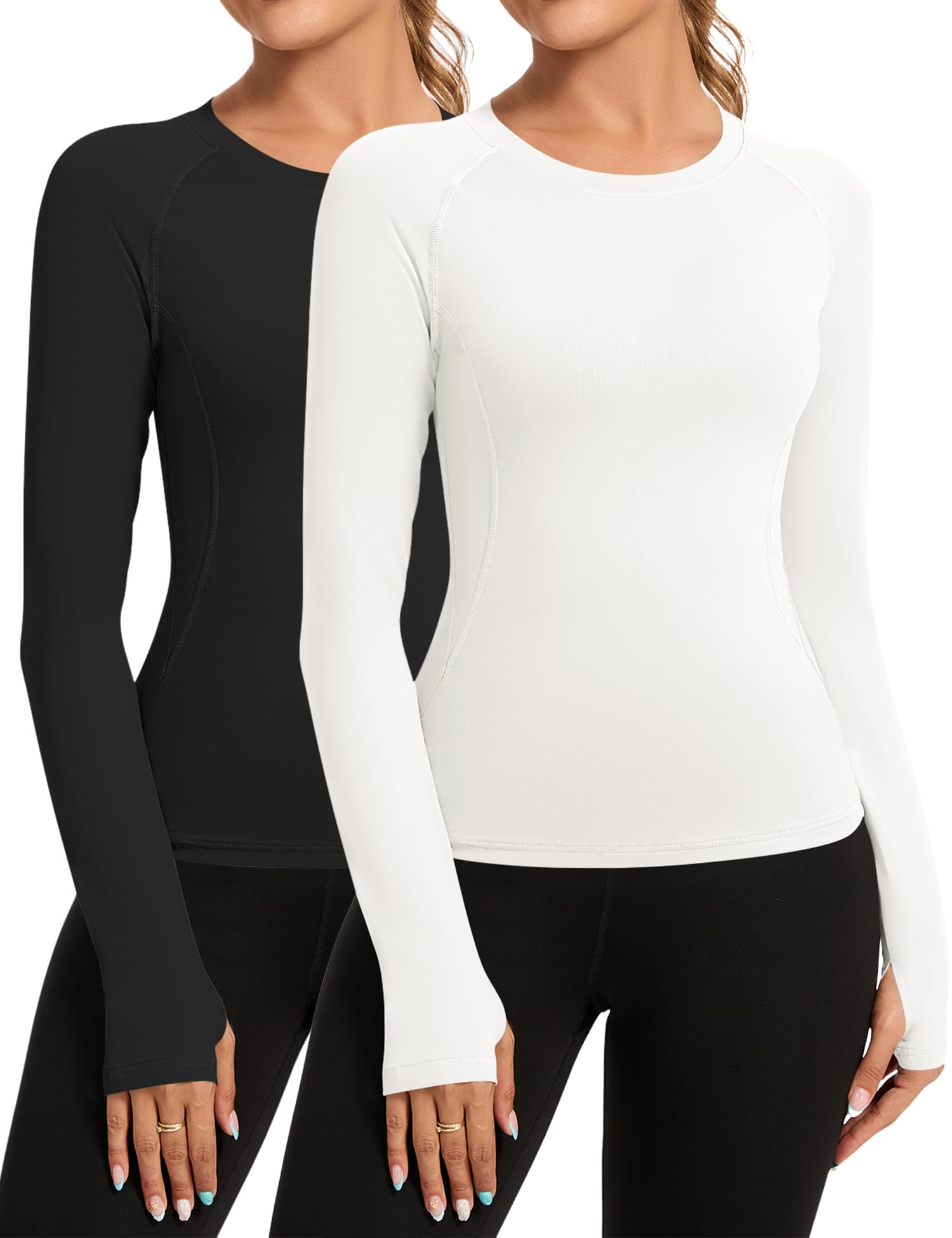 Rapbin T Shirt Damen Sport Top Gym Oberteil Yoga Rundhals Leicht Atmungsaktiv Sportshirt Workout Running Funktionsshirt Sommer Fitness Laufshirt
