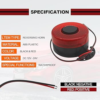 DC 12V 24V 105dB Auto Warning Siren Sound Signal Backup Alarms Horns Beep Reverse Air Horn Car I.526156102