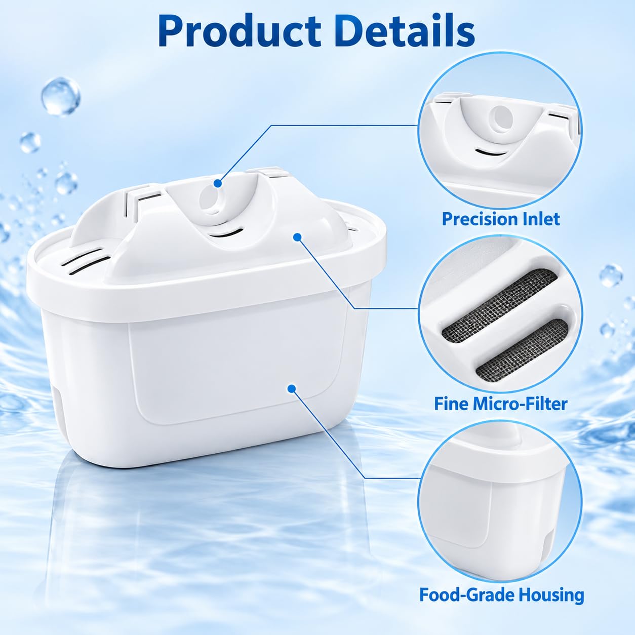 Filtros Jarra de Agua para BWT AQUAlizer Home, Pack 6 Recambios