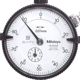 Mitutoyo 2046S, 0.01mm X 10mm Dial Indicator, 0-100, Lug Back, Series 2, 8mm Stem | Lug Back, Series 2, 8mm Stem