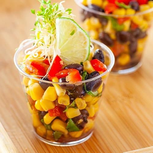 Miniatura 6 de Restaurantware Taza Kova mediana cuadrada de plástico transparente de 5 oz - 2 12" x 2 12" x 2 12" - Caja de 20 unidades