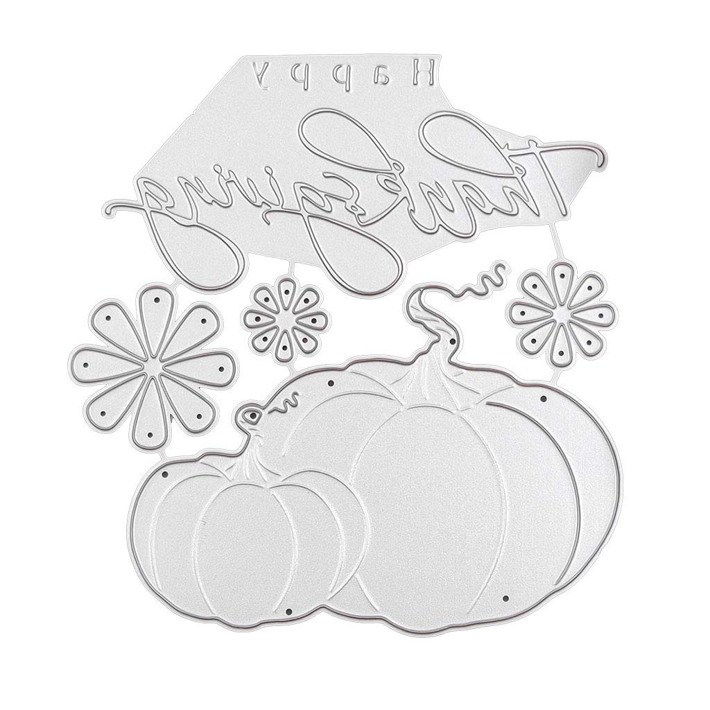 Thanksgiving Metal Die Cuts, Cutting Dies Cut Stencils for DIY Scrapbooking Photo Album Decorative Embossing Paper Dies for Card Making Template
