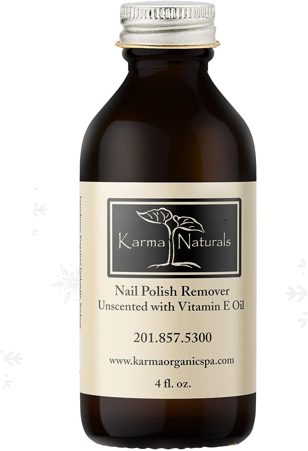 Karma Organic Natural Nail Polish Remover Unscented Non Toxic, Vegan