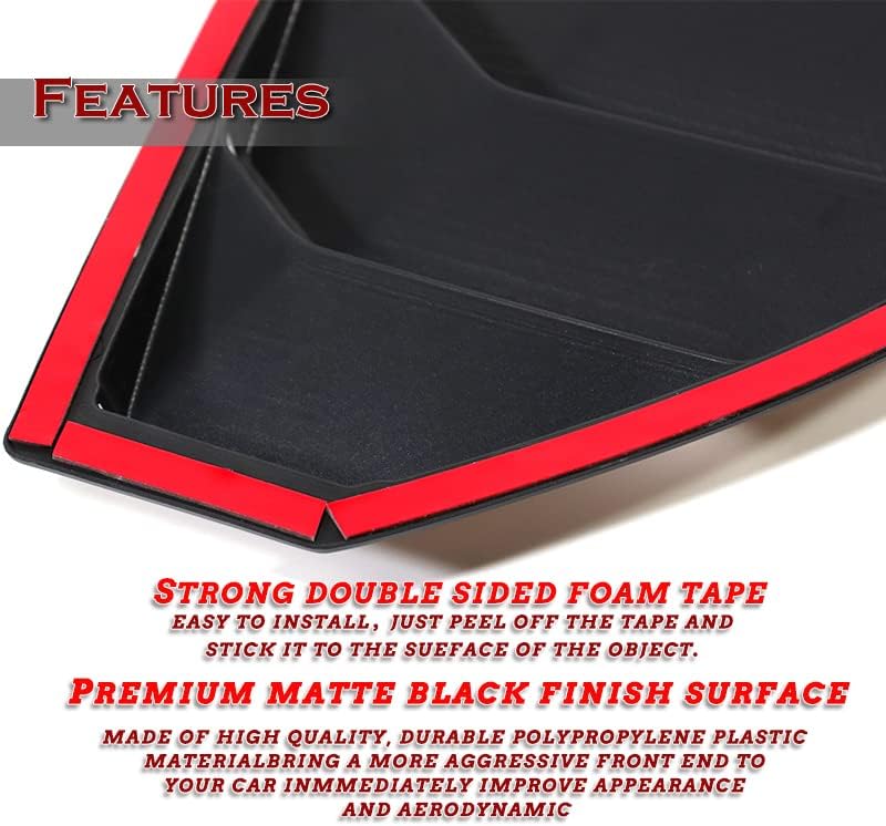 Miniatura 3 de DriftX Performance, 2 rejillas de ventilación para ventana lateral, compatible con Nissan 370Z ABS 2009-2020, rejillas de ventilación laterales