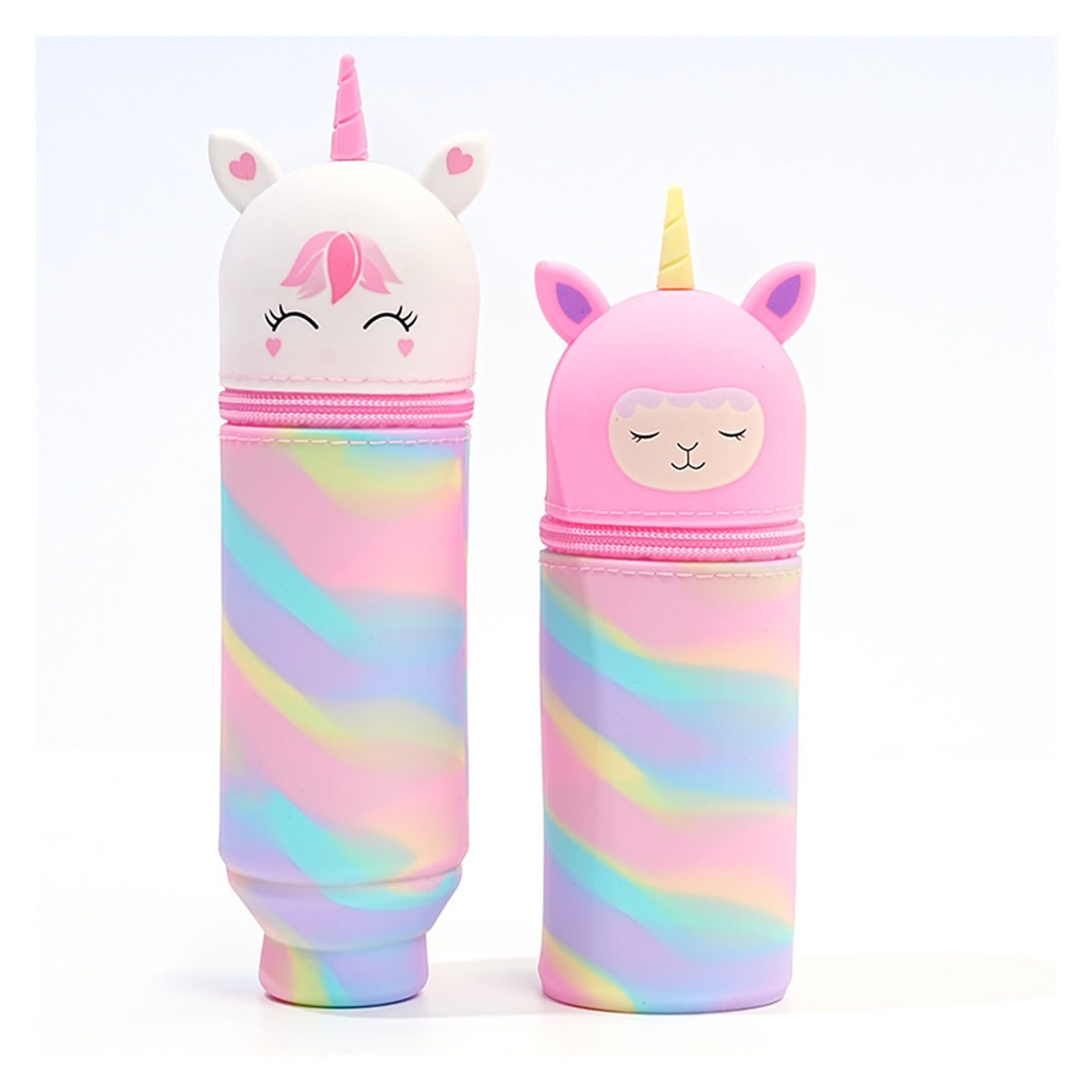 Simpatico astuccio in silicone for studenti | Cartone animato Kawaii, grande capacità, multiuso, portapenne dritto, custodia