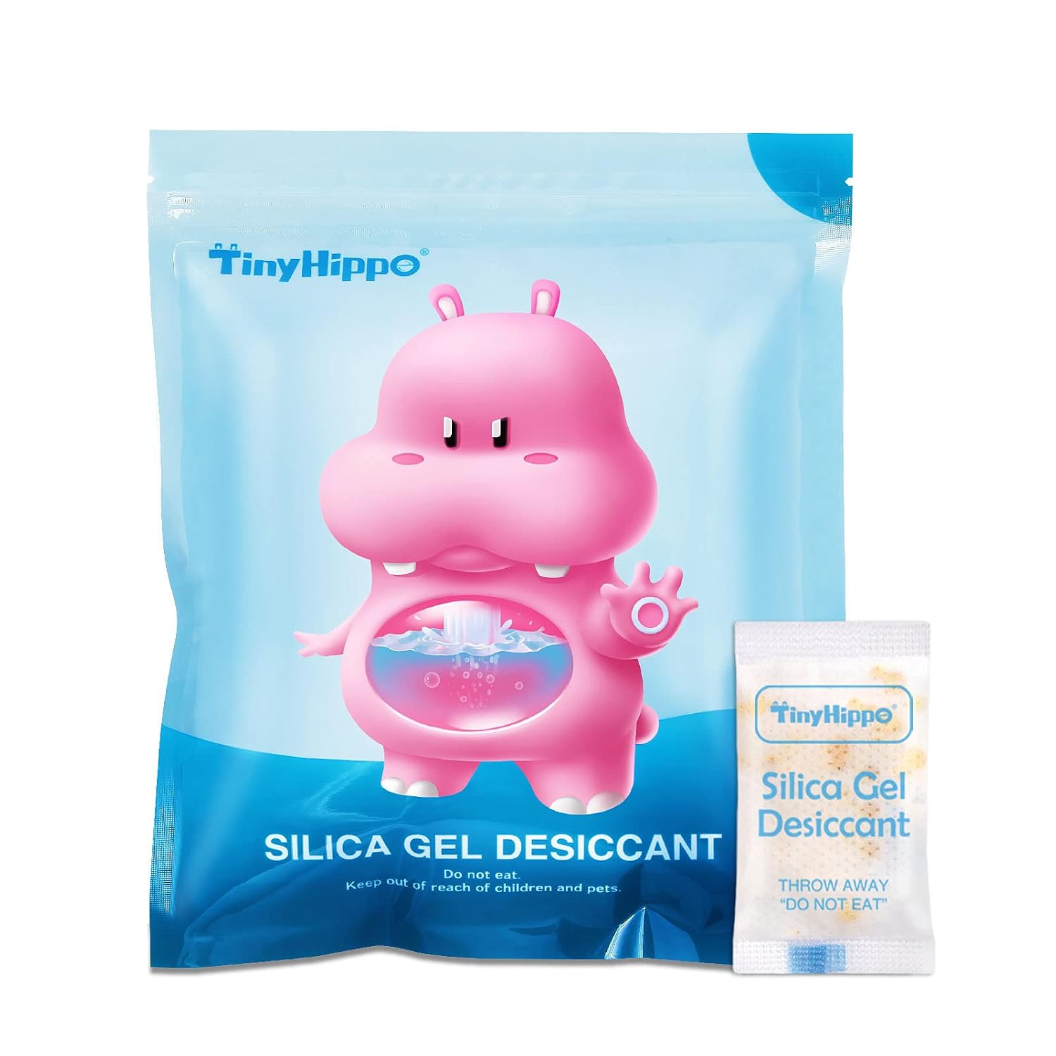 TinyHippo [150 Packets] 3 Gram Silica Gel Packs for Storage, Color Indicating, Food Grade