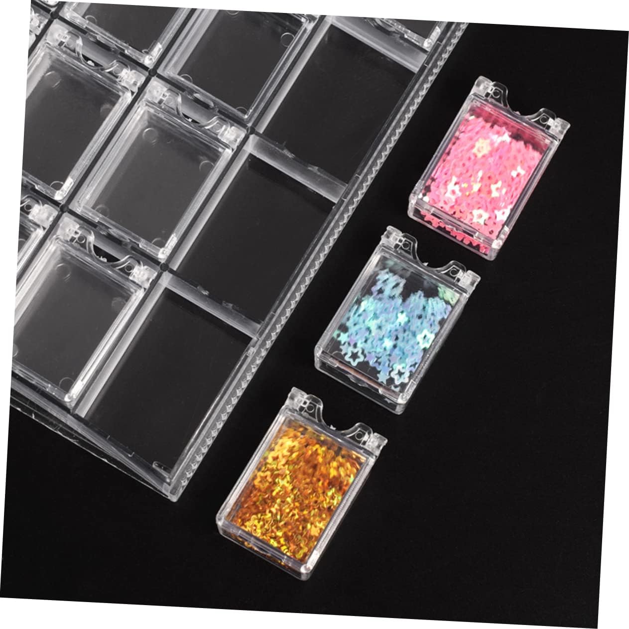 Acrylic 20 Slot Nail Art Storage Box for Sequins Organizer