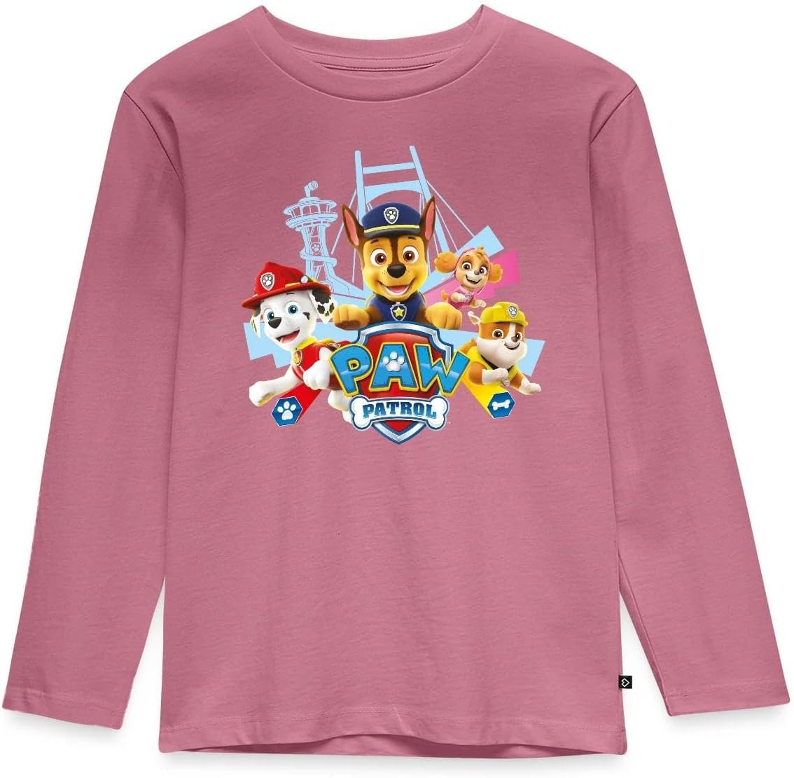 Spreadshirt T-Shirt Manches Longues Enfant Paw Patrol 'Cool For School' - Coton Bio Premium Officiel