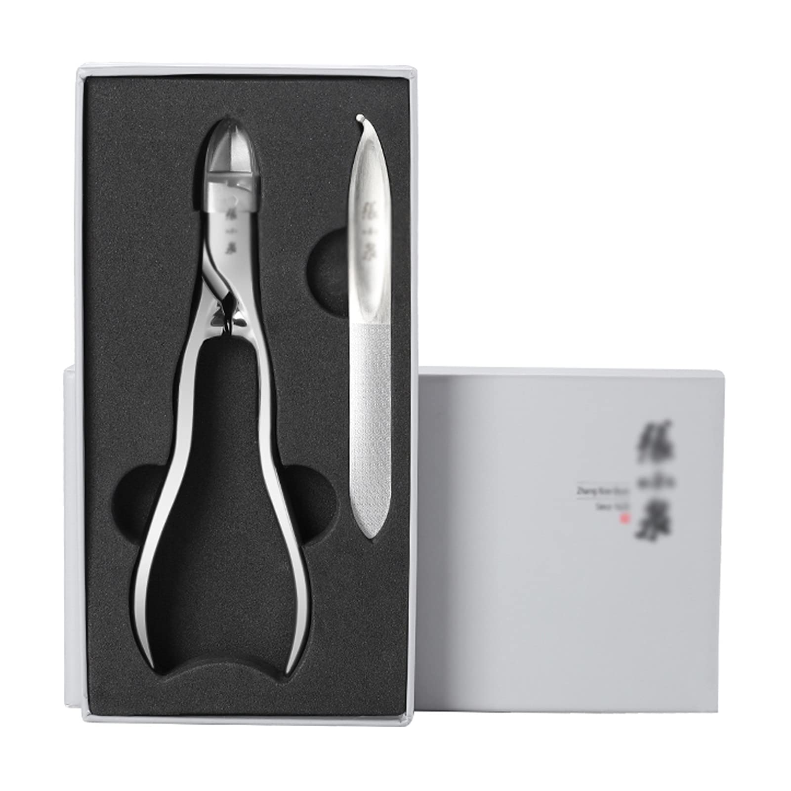 Kit per cutter per unghie Set per cumulo Set per uomo, acciaio inossidabile Manicure professionale Set da 2 pezzi Strumenti per la cura delle unghie facile da trasportare e conservare (argento) Set di