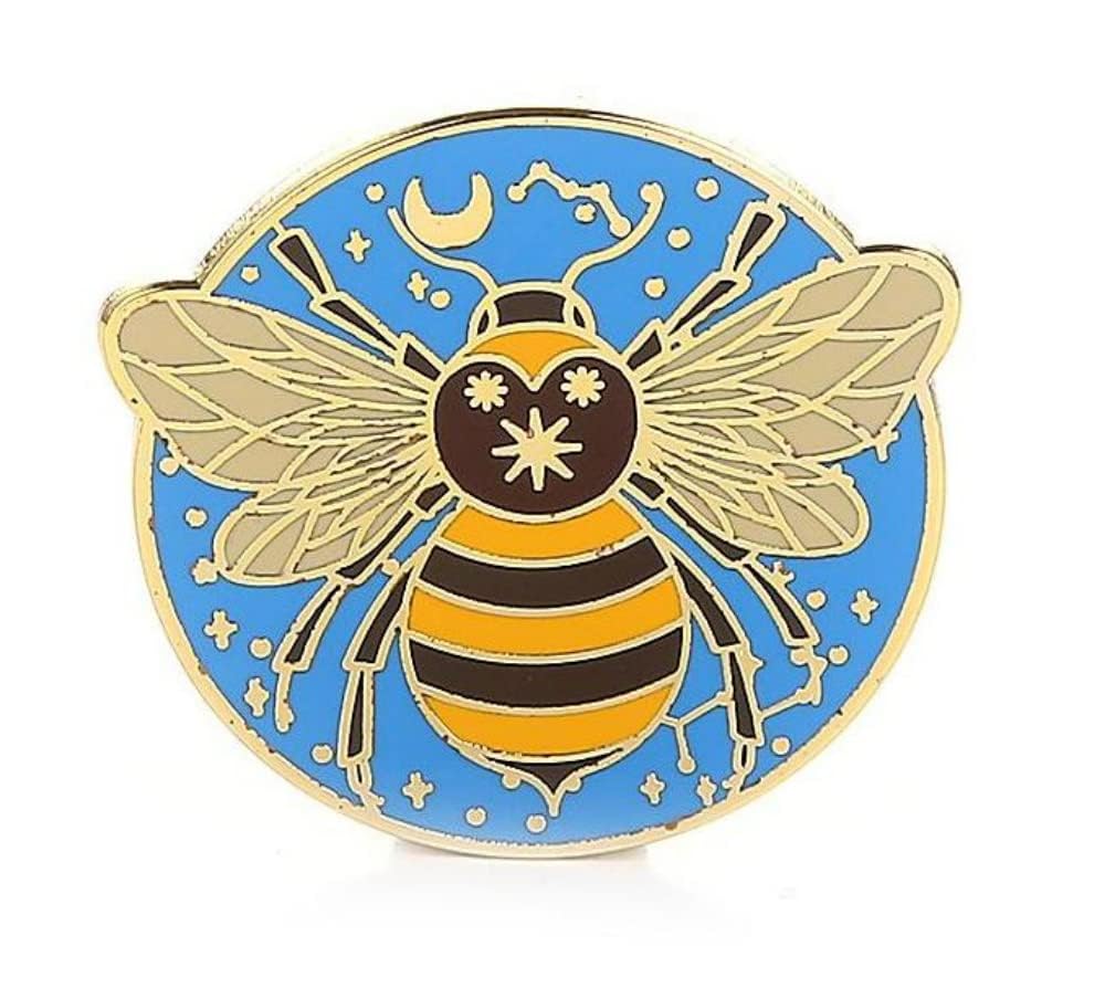 RebrilliantCelestial Honey Bee Enamel Pin Bumblebee Lapel Pin Talisman Badge Brooch Button - Premium Gift