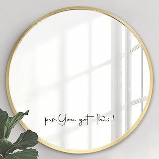 You Got This, Mirror Decal Vinyl Decal, Bedroom Wall Decals, Mirror Sticker for Girls, Positive Affirmation Sticker for Girls Room, Bathroom Shower Door Decals, 11x1.8 inch (Without Mirror)