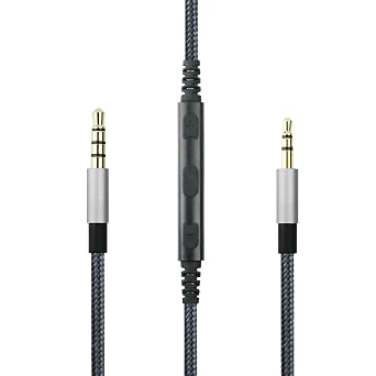 NewFantasia 3.5mm to 2.5mm Male Audio Cable for JBL Tune 710BT, 600BTNC, Live 660NC, 460NC, E45BT E55BT E65BTNC Headphone, Remote Volume Control Mic for iPhone