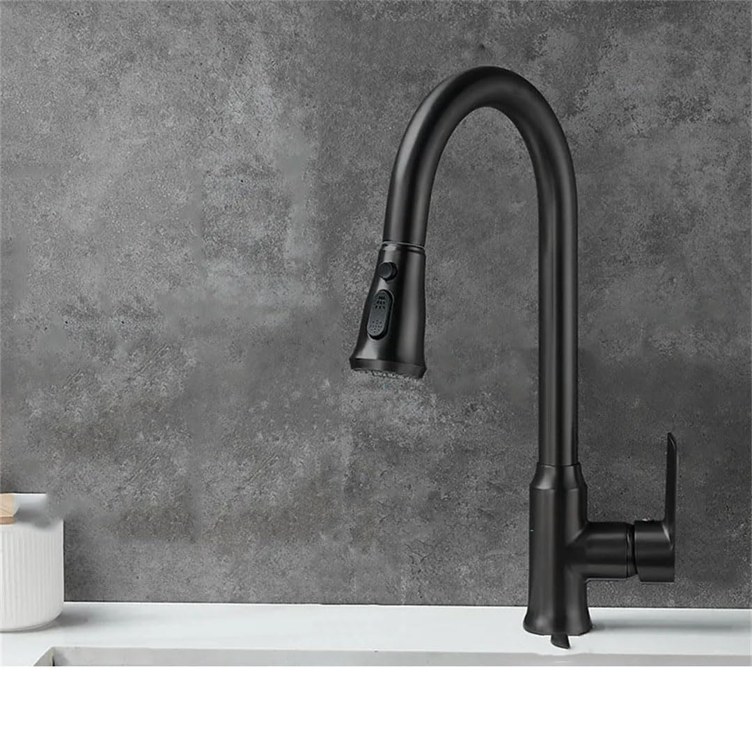 Hgvcfcv Estrarre i rubinetti della cucina Girevole Molla Ottone Rubinetto Rimovibile Beccuccio Acqua Fredda Calda Rubinetti