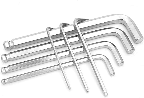 Miniatura 5 de Utoolmart Juego de llaves hexagonales métricas de extremo de bola en forma de L de 0.059 in-0.394 in 9 en 1