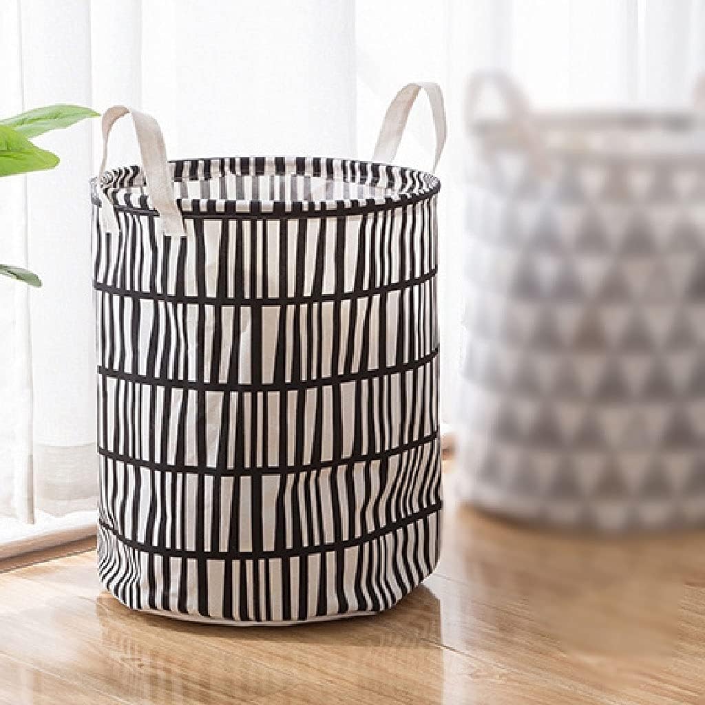 Folding Laundry Tub Basket Waterproof Children' s Toy Basket Tunic Dirty Clothes Basket Organizer Laundry Sorter (Color : Black,)