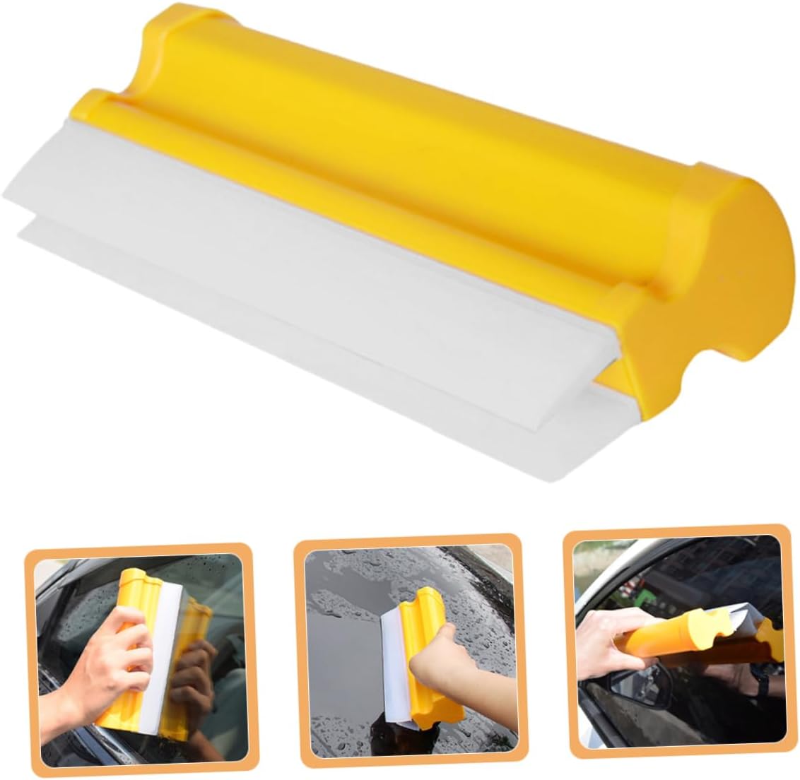Double Row Silicone Car Windshield Cleaner Squeegee Water Repellent Car Cleaning Tool for Windows and Mirrors