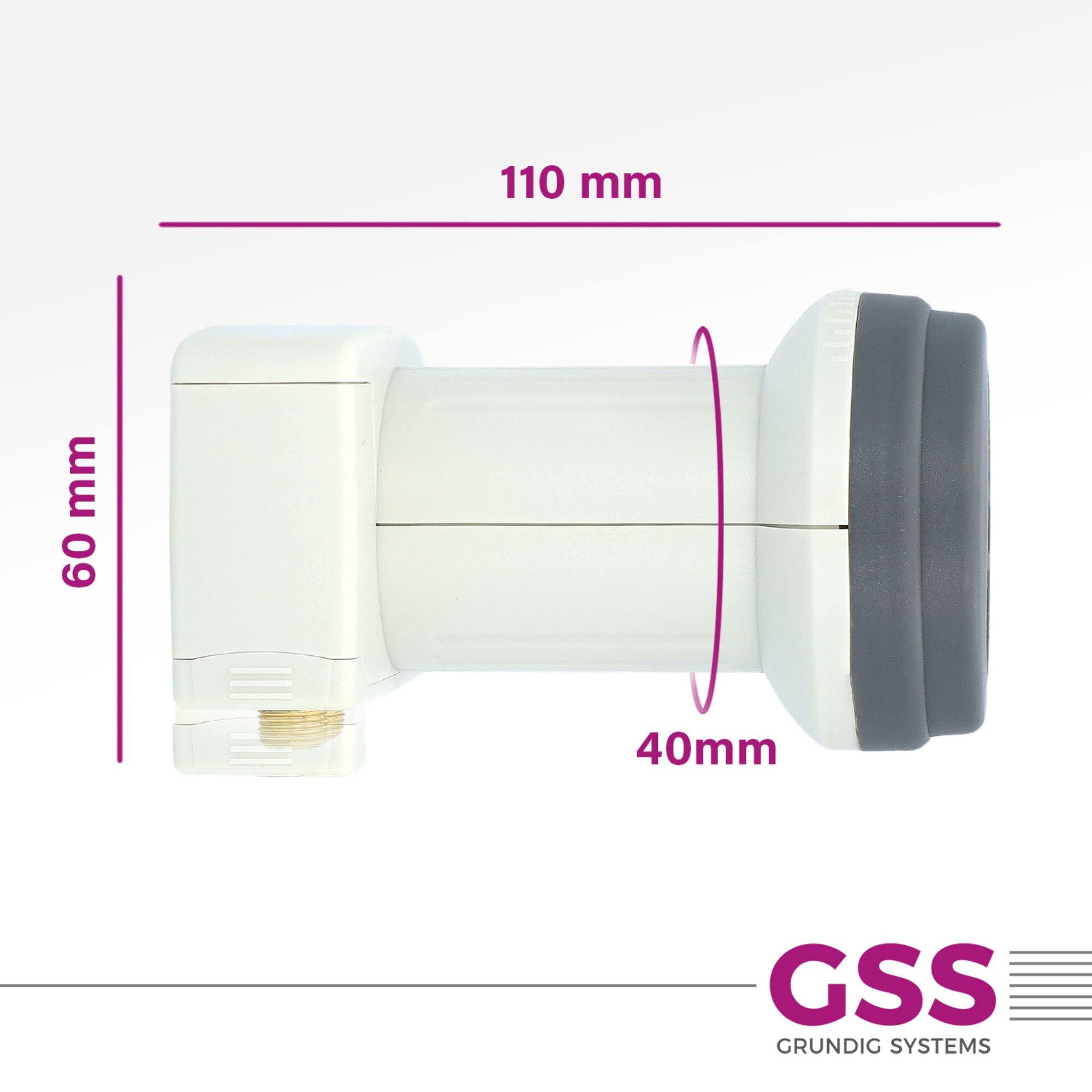 [ Test très bien, note 1.2 *] LNB double GSS Helios avec blindage LTE et protection solaire UV, tête LNB numérique 2 voies 4K pour 2 participants, pour TV TV récepteur satellite, LNC HD pour parabole