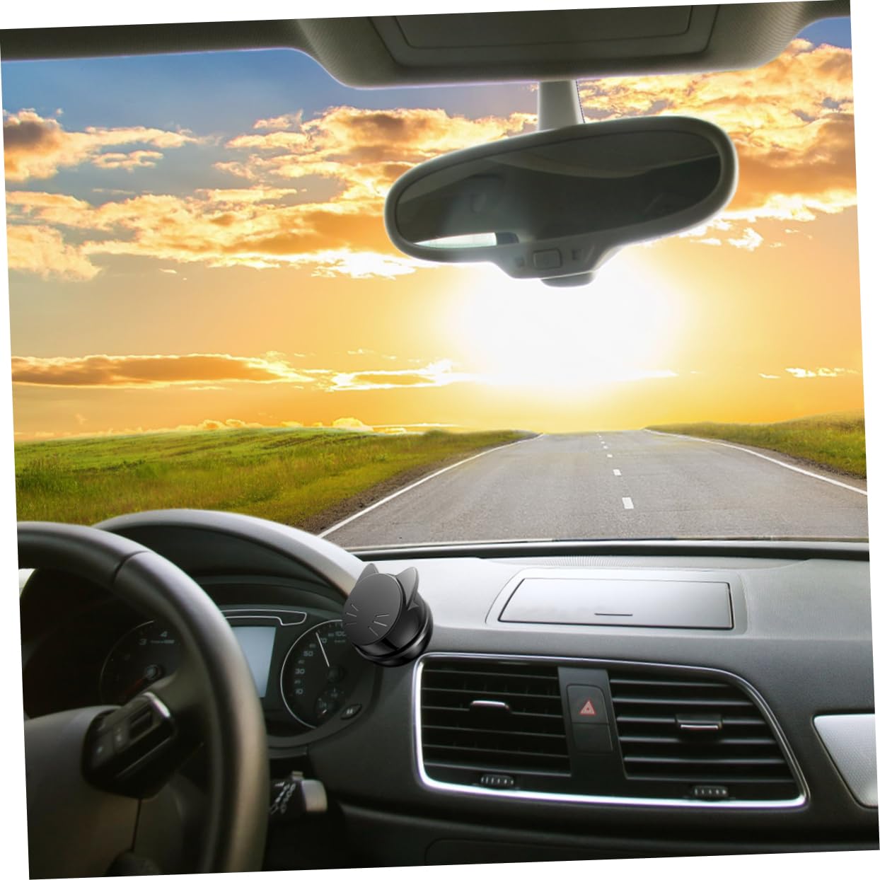 ULTECHNOVO 3pezzi Supporto Magnetico Per Cellulare Da Auto Con Ventosa Supporto Per Smartphone Con Rotazione Gradi Design Per Sicurezza Alla Guida