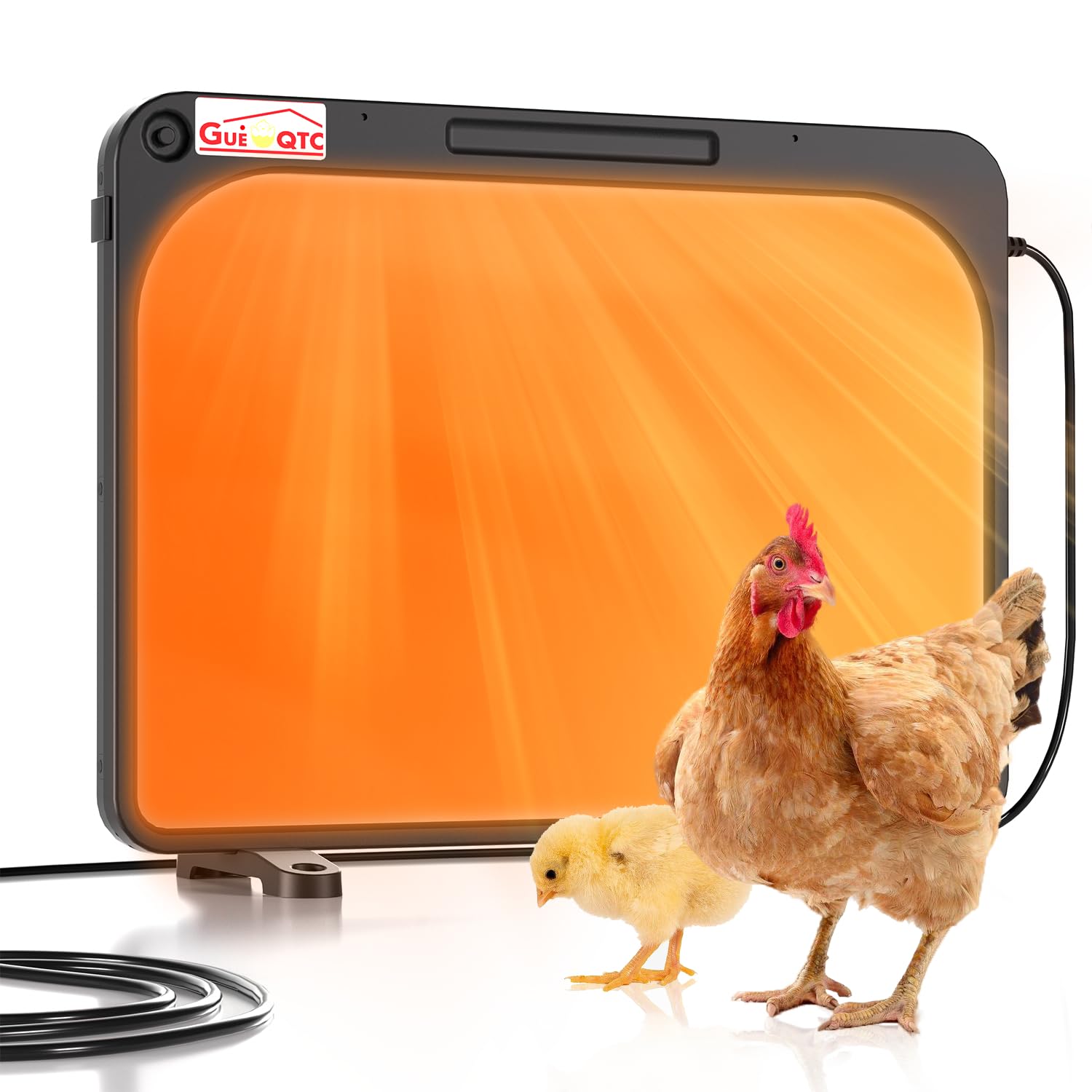 DualSided Heating Chicken Coop Heater, 2X100W Energyefficient Rapid Radiant