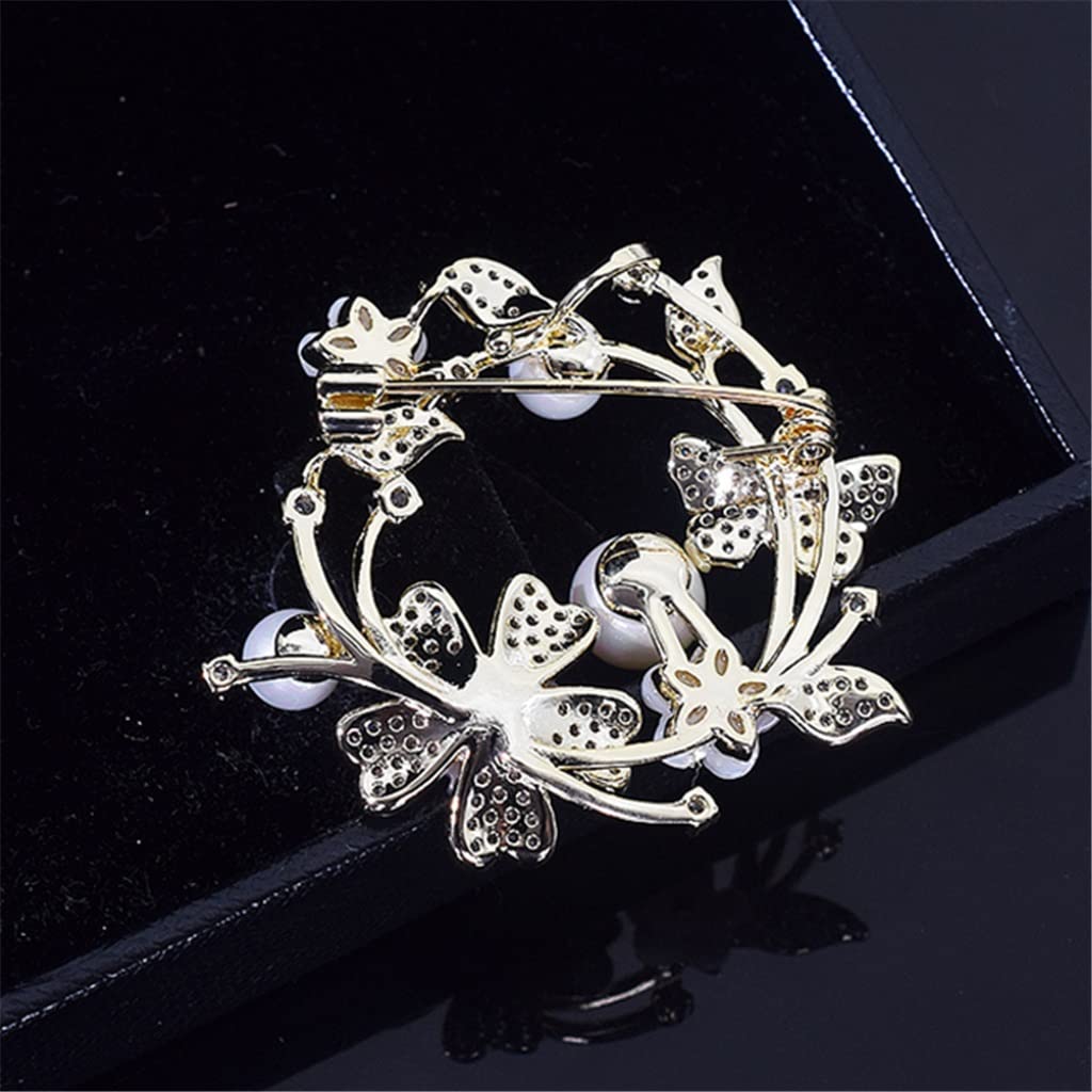 Broche de Perlas y Flores de Concha de mar Profundo Natural Rosa, Chaqueta para Mujer, cárdigan, Pin, Accesorios de Temperamento versátiles, Ramillete