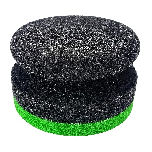 Craft-Equip Ø90mm Handpolierschwamm in GRÜN-MITTEL HART geeignet zum Auftragen und Auspolieren von Polituren und Wachsen Polierpuck Polierschwamm Polierpad