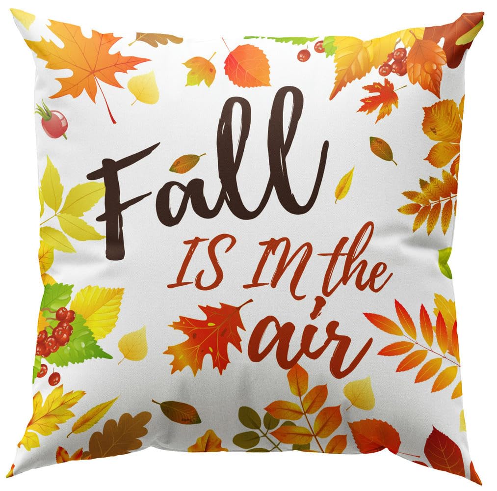 Taies d'oreiller en lin épais automne lot de 4 housses de coussin déco