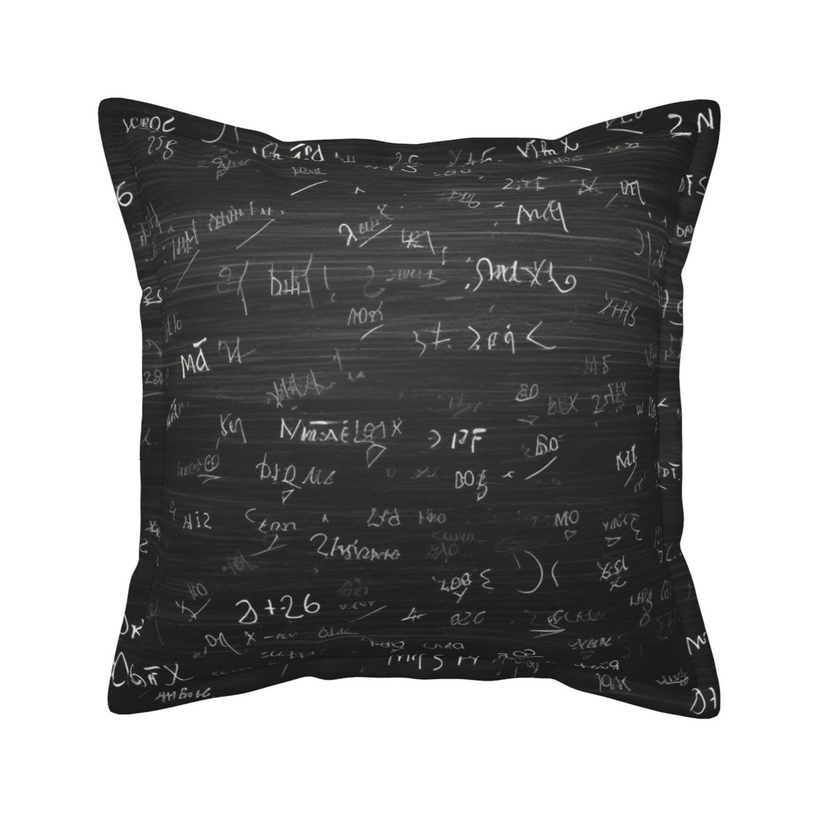 Housse de coussin en cuir motif tableau noir, finition haut de gamme 45x45