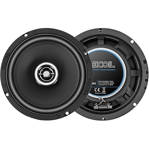 RECOIL RCX2652 Car Audio Coaxial Speakers 6.5-Inch 2-Way System