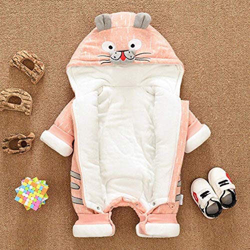 Combinaison bébé d'hiver en coton épais pour fille et garçon de 0 à 15 mois