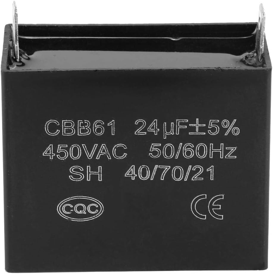 Walfront CBB61 Capacitor CBB61 Generator Capacitor, 24uf Starting Capacitor for 400/350/300/250VAC Brushless Gas and Generators