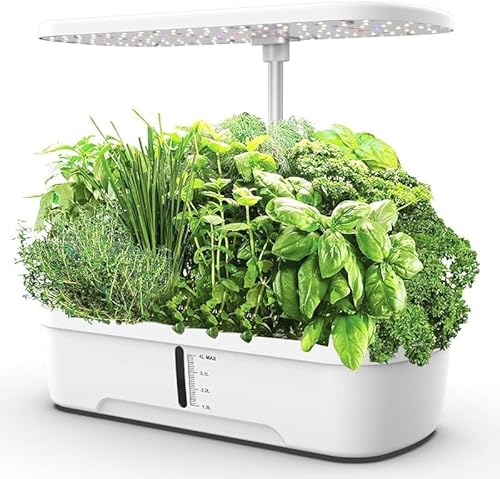AZIEBAY スマート水耕栽培キット 自動給水循環 植物成長LEDライト トマト野菜用 高さ調整可能 屋内ガーデン
