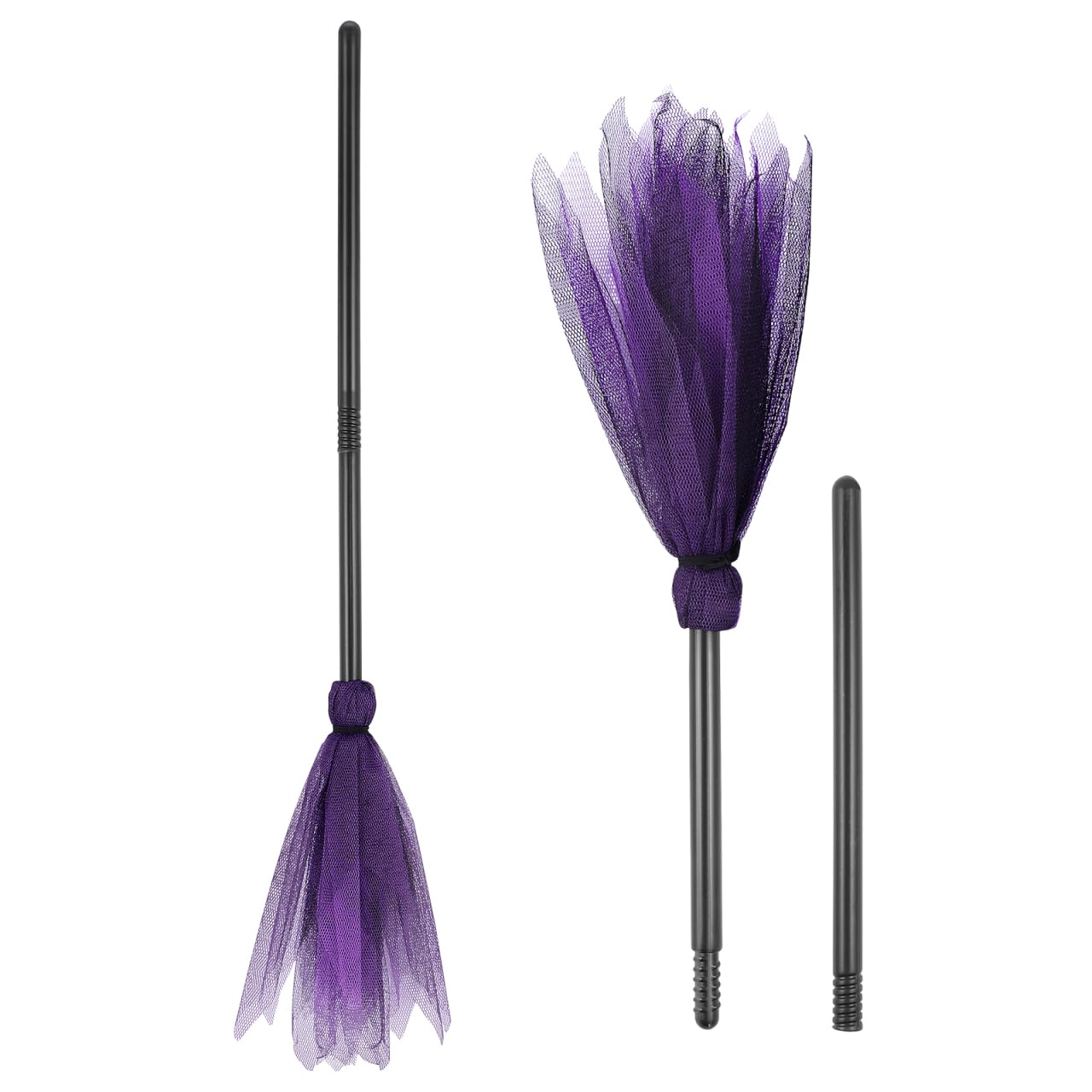 Homoyoyo Lot de 2 balais de sorcière en plastique pour enfants - Accessoires de cosplay - Accessoires de costume pour Halloween - Couleur aléatoire