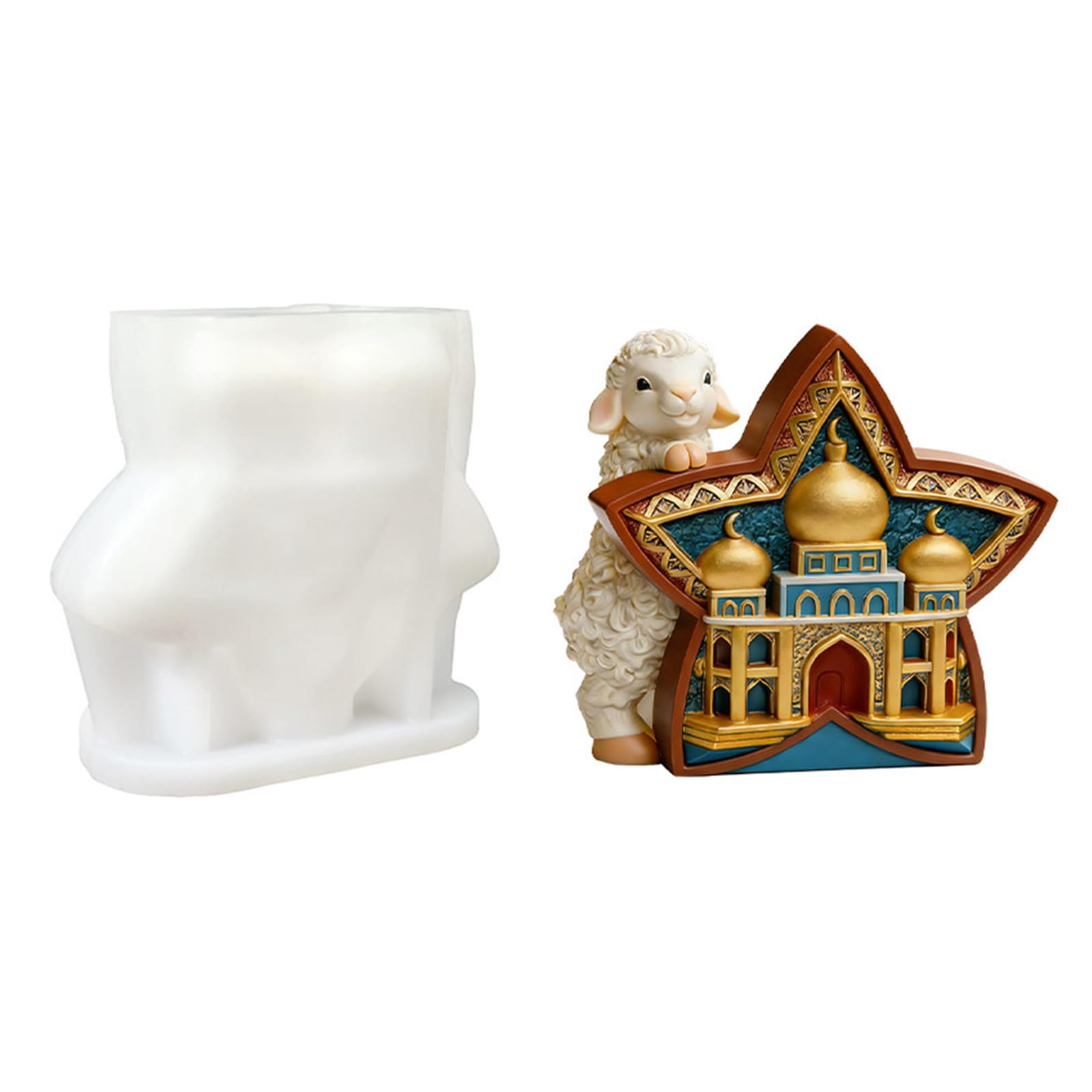 CAZSTYK Detailed Silicone Sheep with Easy Release for High Temperatures Silicone Making