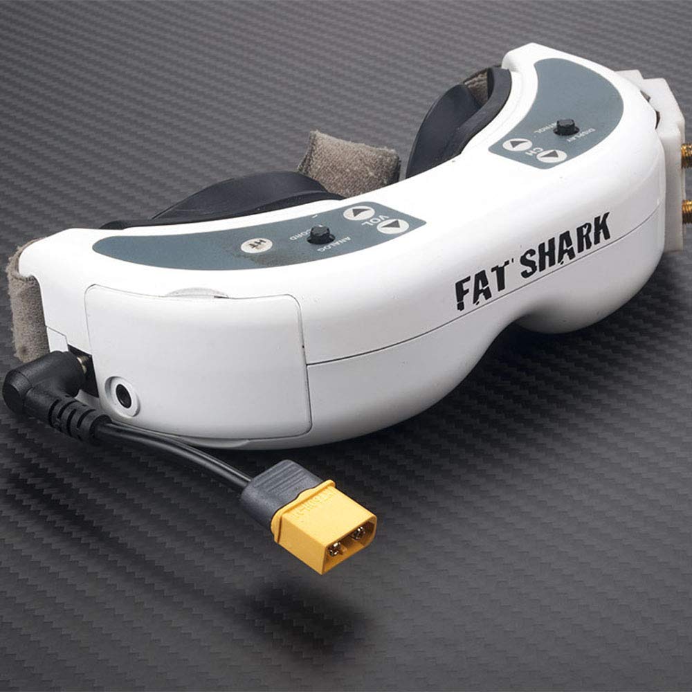 KINGDUO Câble Alimentation XT60 Mâle Vers DC 5,5 Mm – 30 Cm, Pour Lunettes FPV FatShark HD2/V3