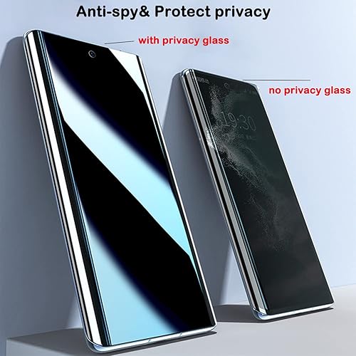 Miniatura 3 de Paquete de 2 protectores de pantalla de privacidad de vidrio templado para Galaxy S23 Ultra de 6.8 pulgadas, antiespía para Samsung S23 Ultra