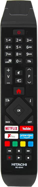 121AV Original RC43141 Replacement TV Remote Control for Hitachi 30101754 RC43141P Smart LED TVs