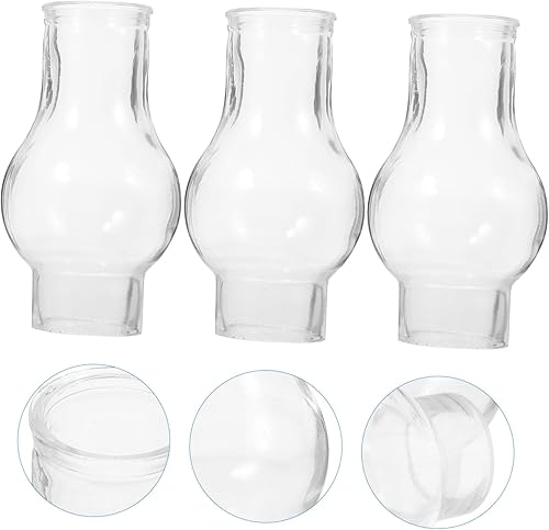 Miniatura 3 de Reemplazo de la chimenea de la lámpara de aceite: 3pcs lámpara de queroseno globo lámpara de vidrio reemplazo de vidrio