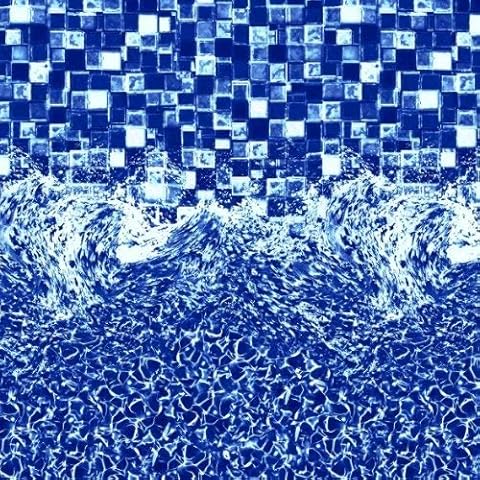 Quality Pool Products 18 ft Round Overlap, Above Ground Pool Liner, Glimmerglass Cover